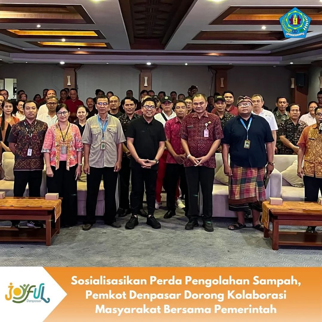 Wakil Walikota Denpasar, I Kadek Agus Arya Wibawa secara resmi menutup acara Sosialisasi Peraturan Daerah (Perda) Kota Denpasar No 8 Tahun 2023 tentang Penyelenggaraan Pengelolaan Sampah