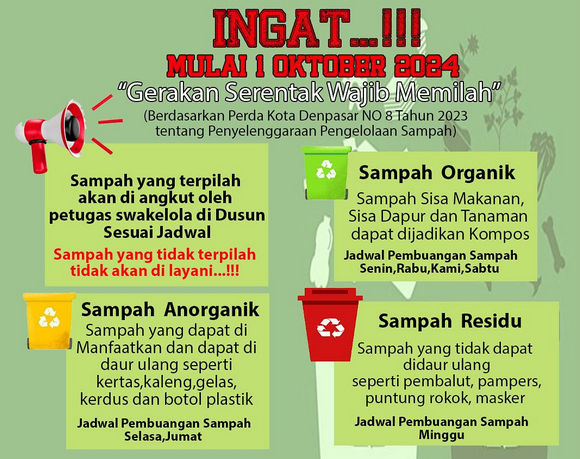 Jangan Lupa Mulai 1 Oktober 2024 !