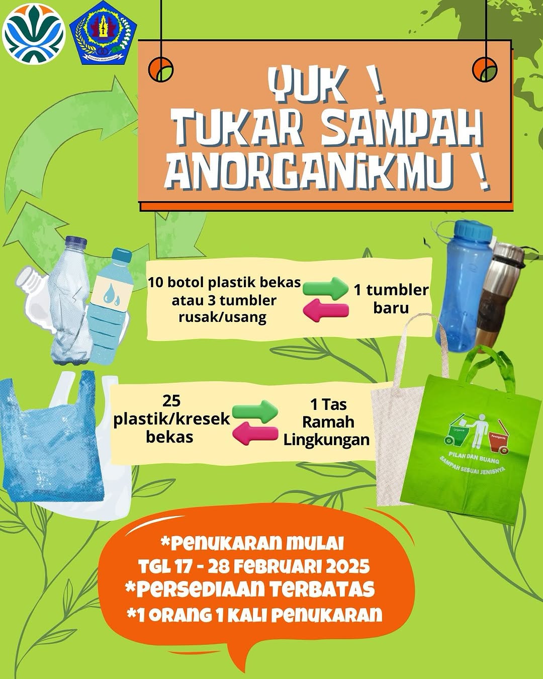 Yuk Tukarkan Sampah Anorganikmu